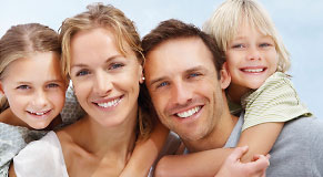 happy young family
